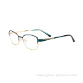 High Quality Vintage Half-rim Metal Optical Eyewear Frames Rectangle Computer Glasses